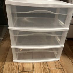 Three Drawer Plastic Storage 