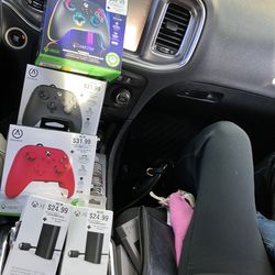 POWERA Xbox controllers and a couple extra batteries