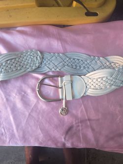 Michael Kors  white woven belt
