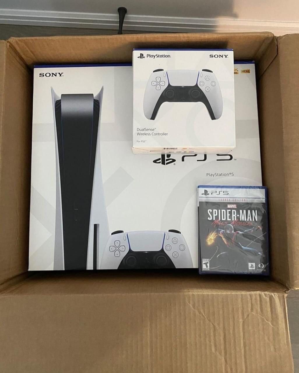 Sony Playstation 5 Ps5 Console Disc Version And Extras For Sale In