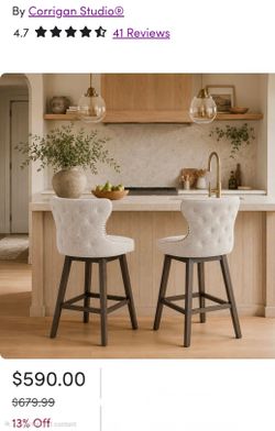 Elegant Counter/Bar Swival Stools in new condition