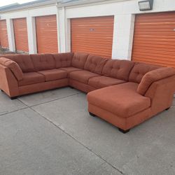 FREE DELIVERY!! Orange U Shaped Sectional
