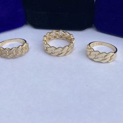 10k Gold Cuban Rings ($250-$500)