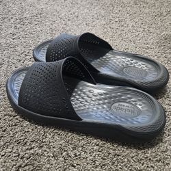 Crocs LiteRide Slides Size 11 Black – Comfortable Casual Sandals