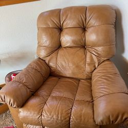 Soft Grain Leather Recliner 