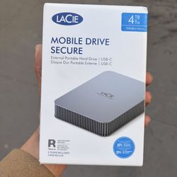 LaCie Mobile Drive Secure 4TB Storage