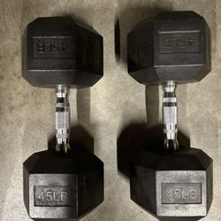 45 Lb Dumbbells 