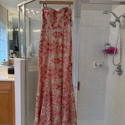 Speechless Beige Dress With Floral Accents