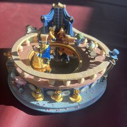 Vintage Beauty and The Beast Disney Music Box 1991 Dancing Figurine 