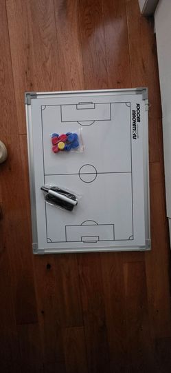 Soccer Coaching Whiteboard Tactics Board w/ Magnets & Marker