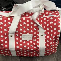 Hello Kitty All Over Print Duffle Bag With Wheels 