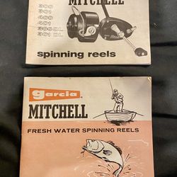 Pair Of Two Vintage Garcia Mitchell Fishing Reel Manuals