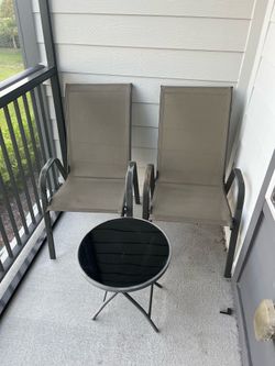 Free patio chairs and table