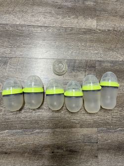 Set Of 6 Como Tomo Silicone Baby Bottles