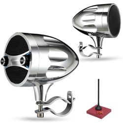 Motorcycle speakers Motorcycle bluetooth speakers ( Silver)