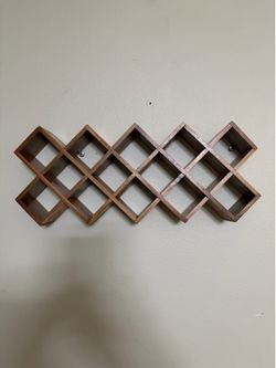 Fourteen Slot Wooden Spice Rack Wall Rack