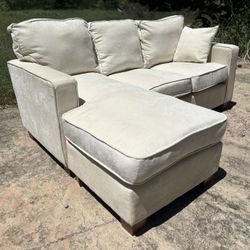 *FREE DELIVERY* Living Spaces Cream Colored 2 Piece Sectional 