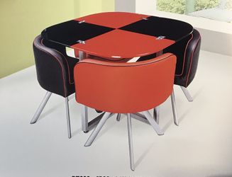 Black and Red Dining Set