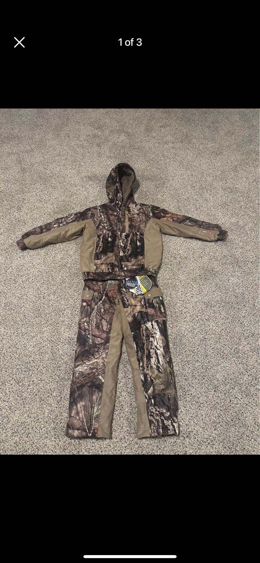 New youth M/L camo hunting coat/pants