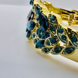 Gold And Blue Gemstone Bracelet