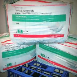 LOT OF 3!18 In Each Pack,LARGE CARDINAL QUILTED ADULT BRIEFS.