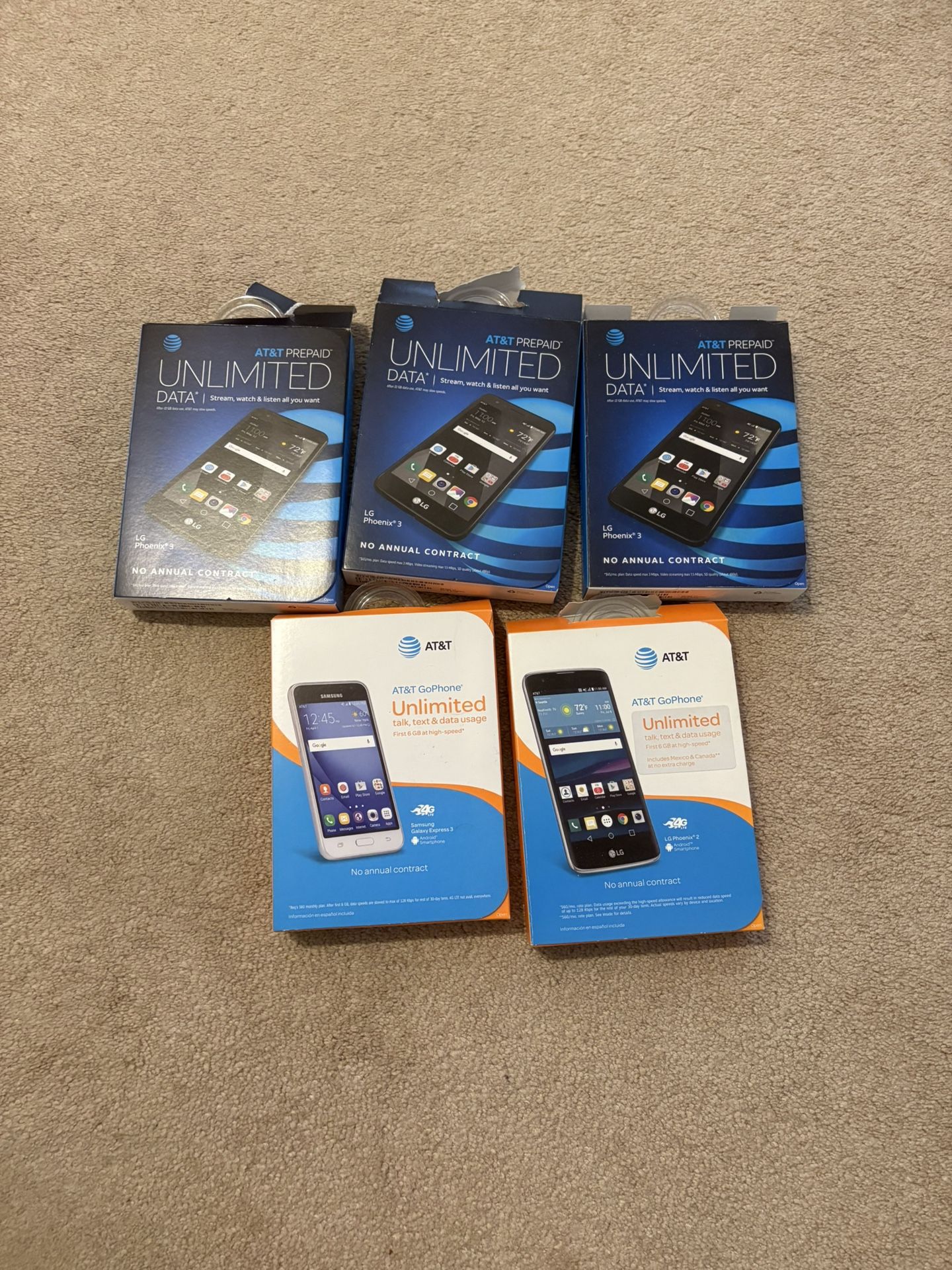 AT&T Prepaid Cell Phones $10 Each