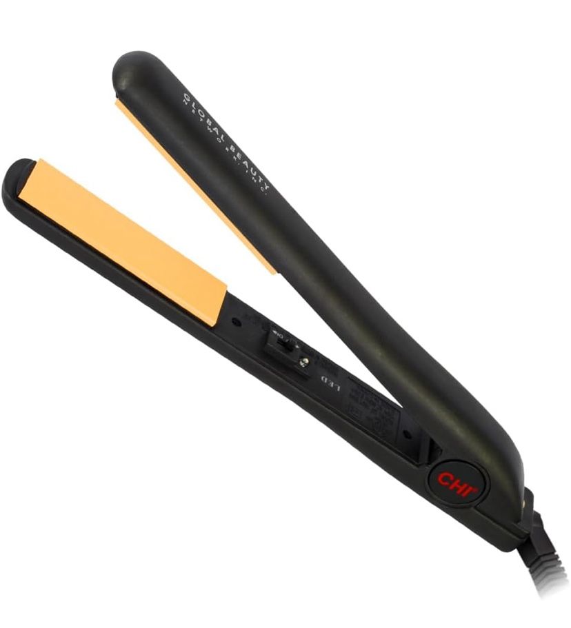 CHI Original Ceramic Flat Iron 1", Hair Straightener, Styling Tool, Analog On/Off Switch, Quick Heat Up, Floating Plates, For A Smooth Finish@A11-243