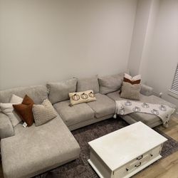 Modern Oversize Double Chaise Sectional Sofa