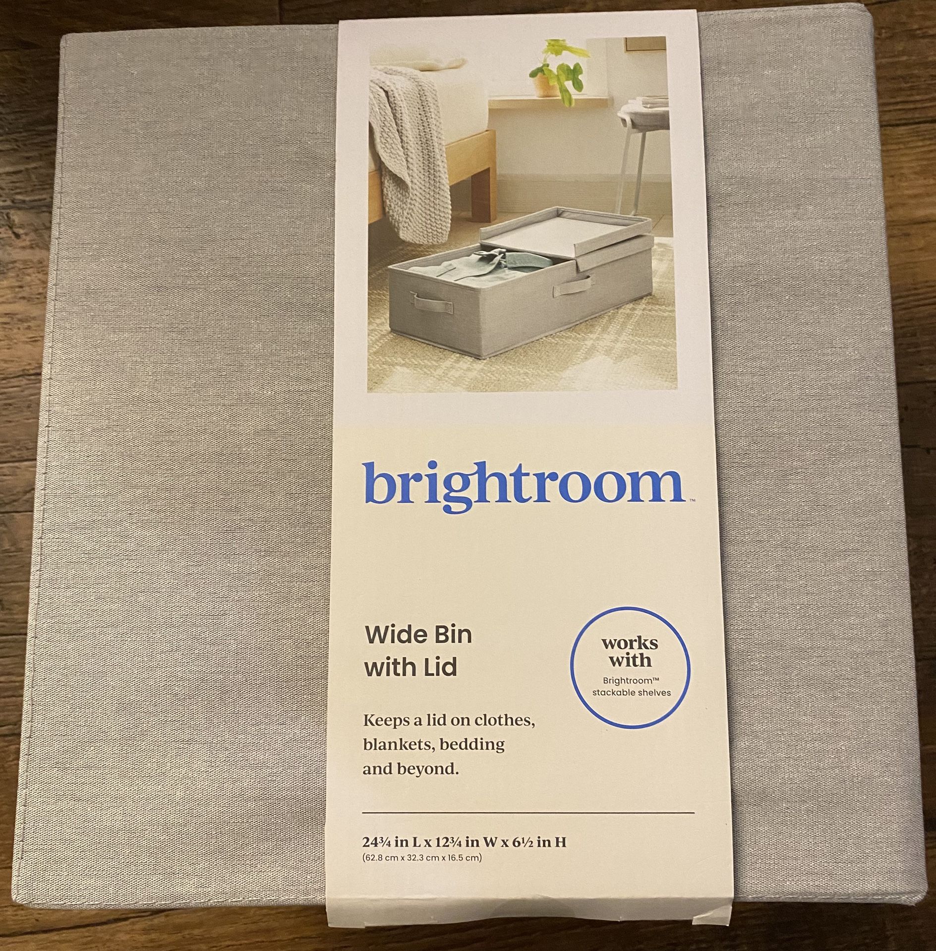 Brightroom Wide Bin With Lid