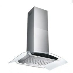  VIKIO 35.4 in. 900 CFM Ducted Island Mount Range Hood in Stainless Steel with LED Light and Glass Panel