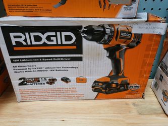 Ridgid Drill/Batteries/Charger Kit