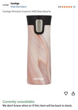 Contigo Pink Marble Pinnacle Couture Autoseal Vacuum-Insulated Stainless Steel 14 oz Travel Mug 