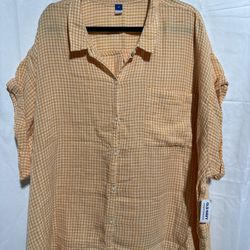 NWT! Old Navy's Short-Sleeve  Cropped  Shirt 4X 