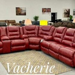 Brand New Ashley Vacherie Red,Black, Brown Color Sectional Couch &&&$39 Down Payment with Financing  No Needed Credit Check
