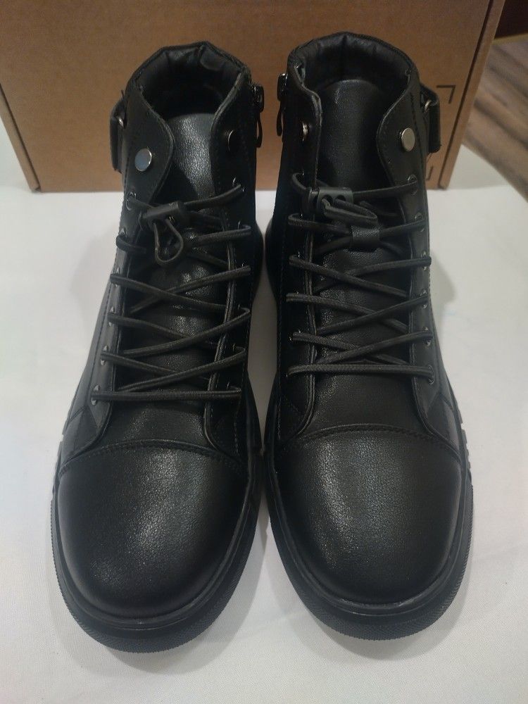 PDUEX Thermal Products Men's Autumn and Winter Leather high-top Plus Velvet Warm