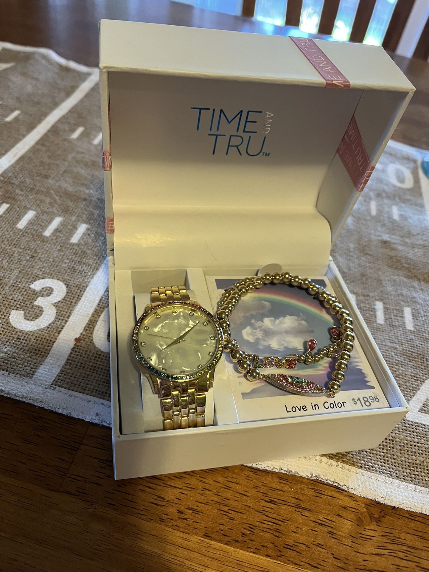 Time and Tru Love in Color Watch and Bracelet Gift Set