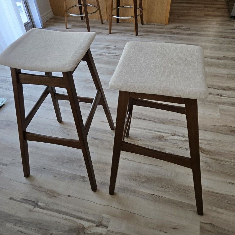 Mid Century Style Bar Stools - Set Of 2 - Free