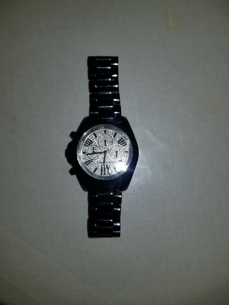 Michael Kors MK5847 Bradshaw Pave Black and Silver Chronograph Watch Michael Kors MK8847 - Brecken Watch • Watchard.com main image 2