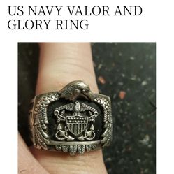 Glory & Valor Navy Ring