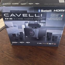New Cavelli CV-45 5.1 Bluetooth capable surround sound home theatre System