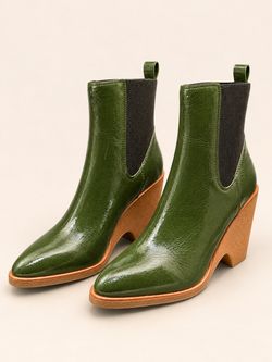 Aerosoles Mylo Wedge Ankle Boots – Fir Green – Women’s Size 8M – Brand New