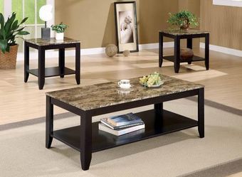3PC COFFEE TABLE AND 2 END TABLES
