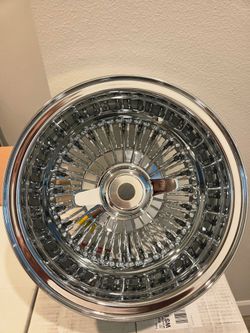 13x7 CHROME LOWRIDER WIRE WHEELS