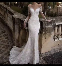 Brand New Elegant White Lace Off-Shoulder Wedding Dress