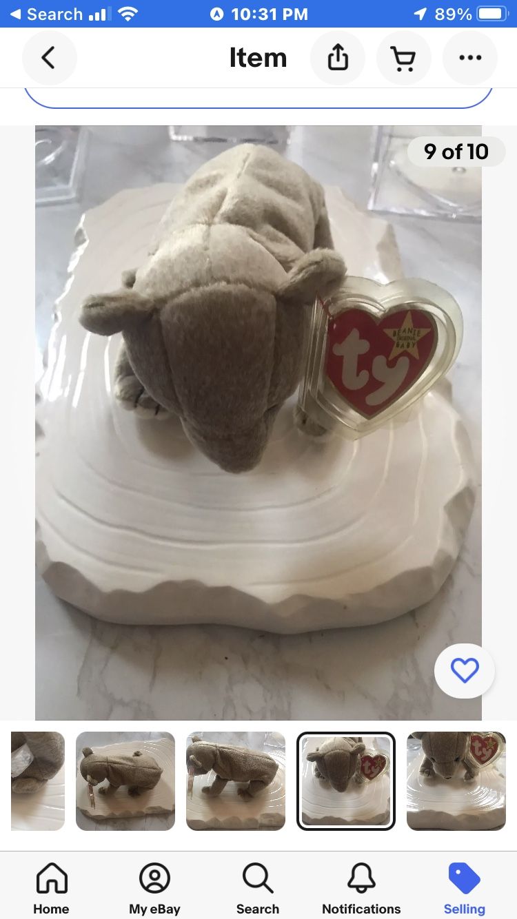 RARE 🔥RETIRED 1999 Almond The Bear Ty Beanie Baby W Tag Errors !!💎 Great Buy!