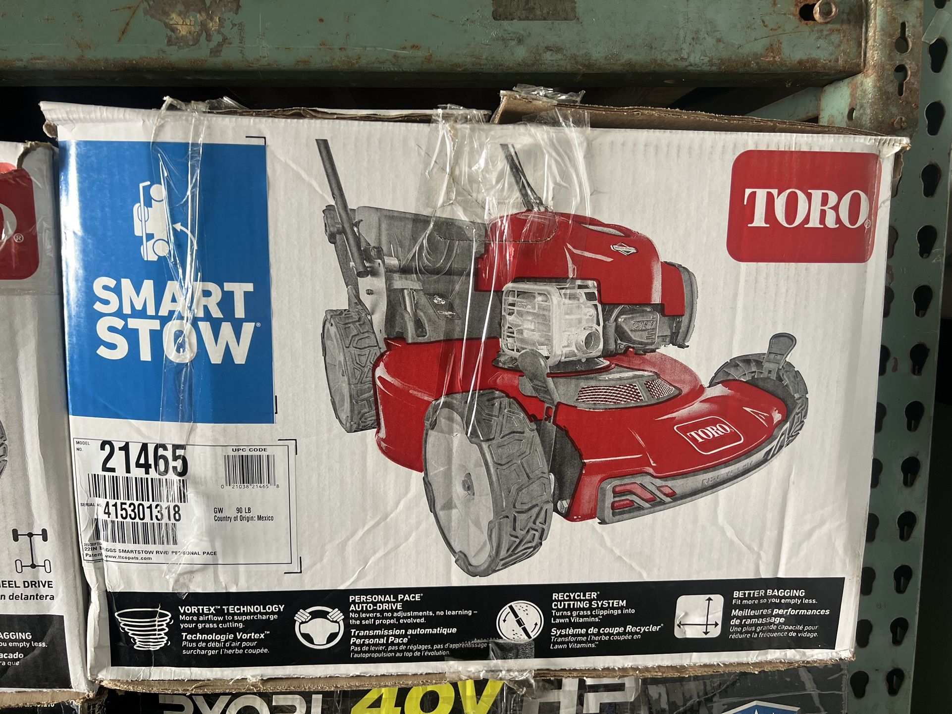 Toro Recycler 22 in. Briggs & Stratton SmartStow Personal Pace High-Wheel Drive Gas Walk Behind Self Propelled Lawn Mower