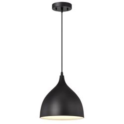 Chloe Lighting Lighting Walter Industrial 1 Light Textured Black Mini Pendant Ceiling Fixture 10'' Wide (CH58070BK10-DP1)