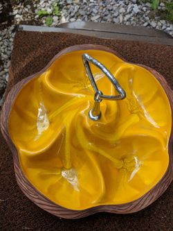 VTG CALIFORNIA POTTERY Sequoia Ware Candy Dish 5 Section Serving Mid Century 608. Gorgeous color and great condition. Made in