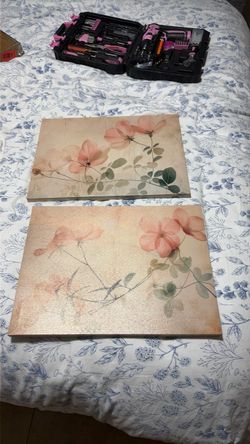 Floral Canvas Wall Art Set of 2