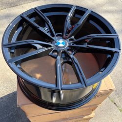Brand New 19” Staggered Gloss Black BMW Style Wheels 5x120 All 4